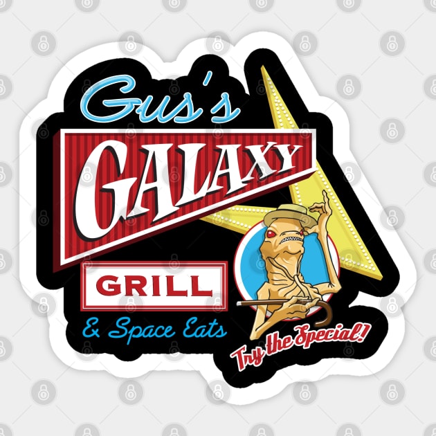 Gus's Galaxy Grill Sticker by eightballart